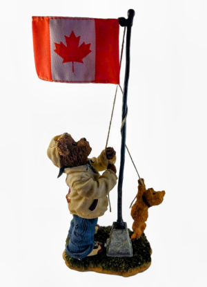 The Bearstone Collection – “Lester B. & Buster Bear…Raising the Canadian Flag” RARE