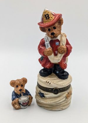 Boyds Bears – Trinket Box – “Firefighter with Trinket Inside”