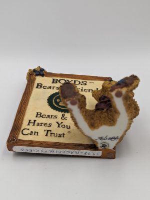 Boyds Bears & Friends – “Malcolm with Friend… Bearstone Sign”