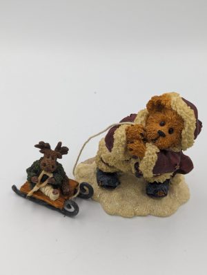 The Bearstone Collection – “S.C. Kringlbear and Lil’ Blitzen… Crash Landing”